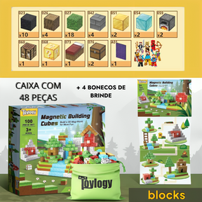 Portal do Nether Minecraft + Bonecos Exclusivos - 32 / 48 / 77 Peças