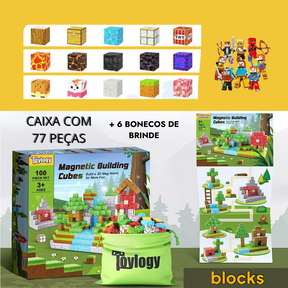 Portal do Nether Minecraft + Bonecos Exclusivos - 32 / 48 / 77 Peças