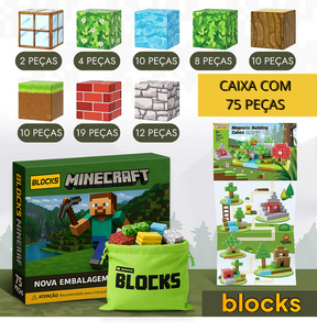 Dia das Crianças Minecraft - 48/64/75 peças (+5 Bonecos BRINDE Hoje)